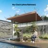 Retractable Pergola Cover, 2.55 x 2.5 m Replacement Canopy Fabric for 3 x 3 m Frame, Roof Top Only, Brown