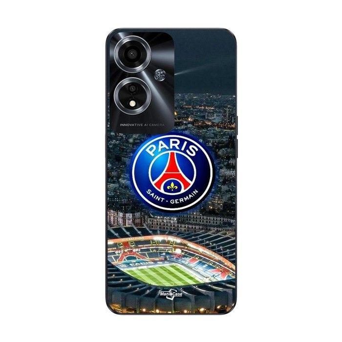 Coque pour Oppo A59 5G psg logo stade nuit tour eiffel