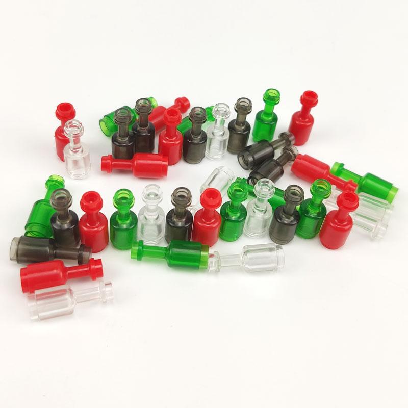 10 шт./комплект Аксессуары MOC Бутылка вина Бутылки для духов Стеклянные бутылки Обучающие игрушки Идеально для детей Строительные блоки Модели Детские подарки Детали