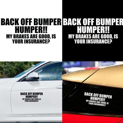 BACK OFF BUMPER HUMPER буквы автомобиля внедорожник наклейка окна декоративная виниловая наклейка