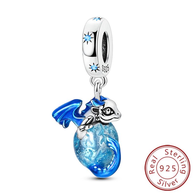 Медные Шармы Бусины Милые Шармы-Хамелеоны в форме Огненного Дракона Подходят для Оригинальных Подвесок Браслет Сделай Сам Женские Ювелирные Изделия Подарок