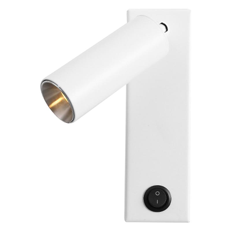 3103 Bedside Wall Lamp 350-Degree Rotatable Wall Sconce Reading Light with Switch, 3W Warm Light - Black