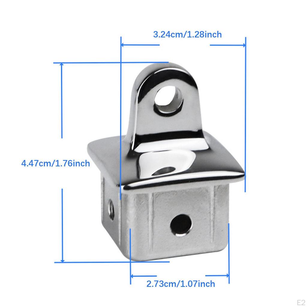 Квадратная верхняя заглушка для глазка, морская фурнитура для бимини, зеркально-полированная фурнитура для раздвижных яхт