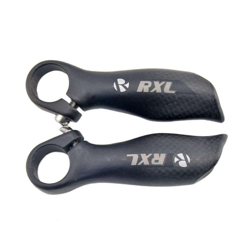 RXL SL-Bicycle Handlebar Horns, Black Bar End, Ergonomic Design, Mountain Bikes, Carbon Fiber, Horn