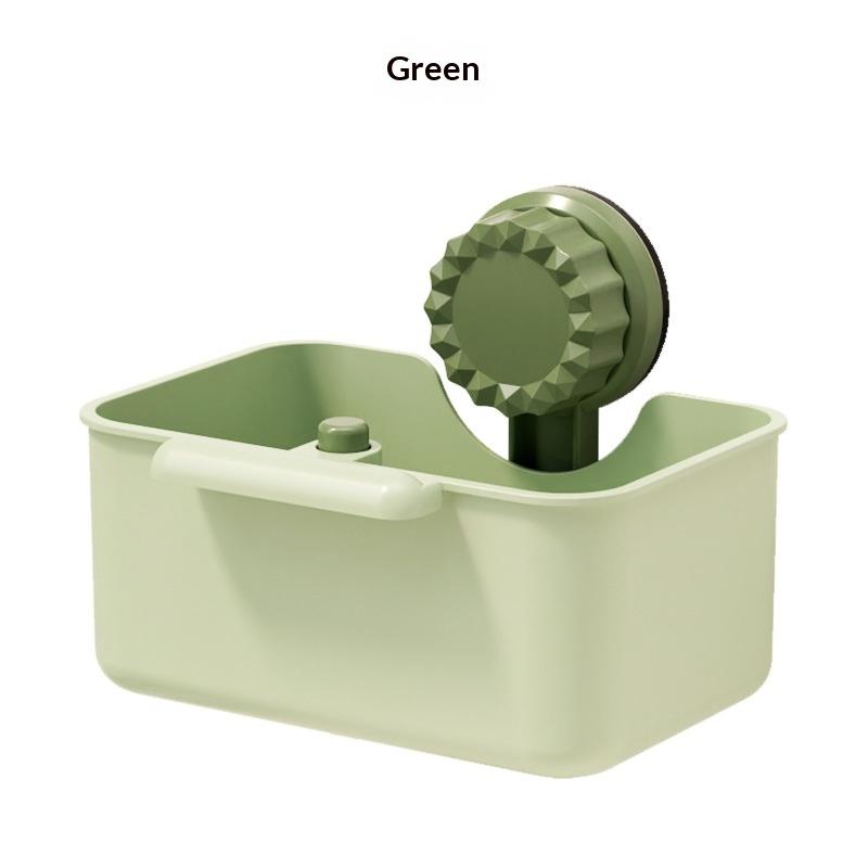 Sink Drain Strainer Basket Sink Washing Basin Anti Leak Filter Basin Suction Cup Rack One Click Press Type Grid Drain Storage