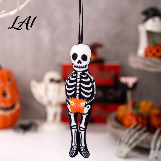 Ghost Bag Charms for Kids Halloween Pumpkin Hanging Ornament Car Rearview Mirror Pendant Cute Soft Plush Holiday Ornaments School Keychain
