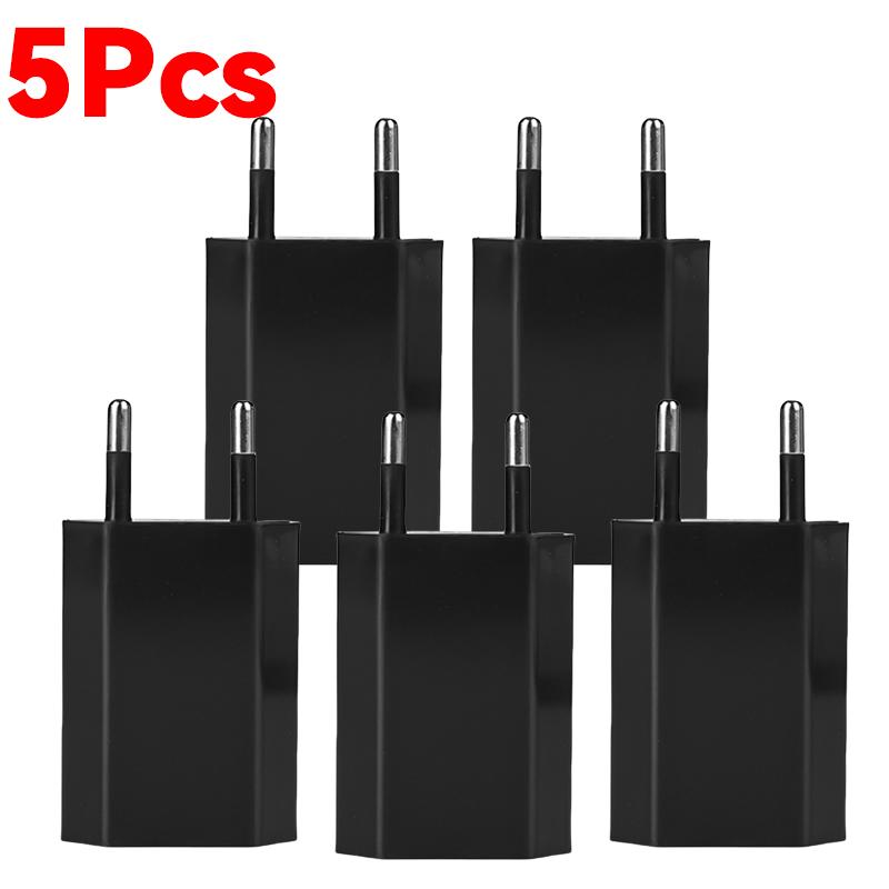 5/1Pcs Universal 5V 1A EU Plug USB Wall Phone Charger For iPhone iPad Samsung Xiaomi Redmi Google Charger Power Adapter