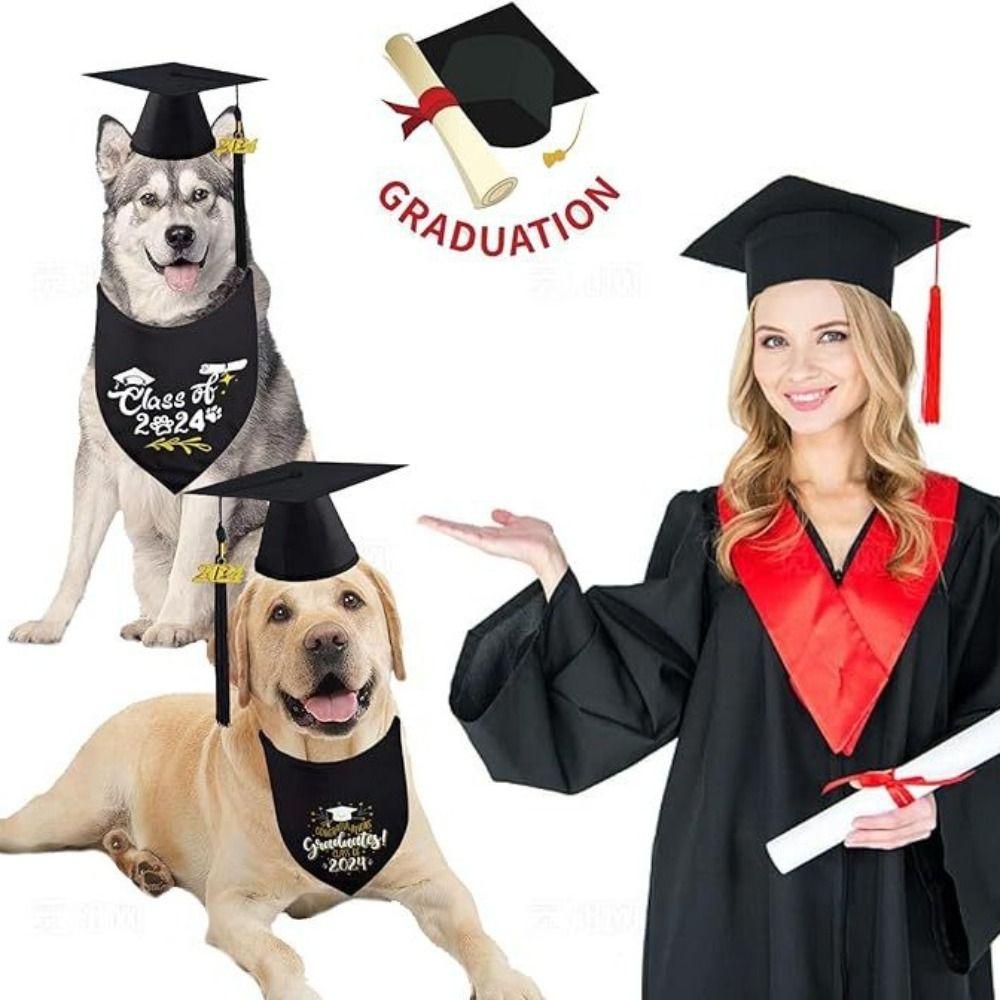 AKC Graduation Photo Props Dog and Cats Graduation Hats Holiday Costume Accessories