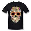 Mexican Sugar Skull Funny 2021 New Arrival TShirt Mexican Color Skull Unique Design Crewneck Cotton For Unisex Shirt