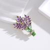 Fashion Crystal Lavender Brooches Pins Women Clothing Wedding Jewelry Party Accessories Gifts