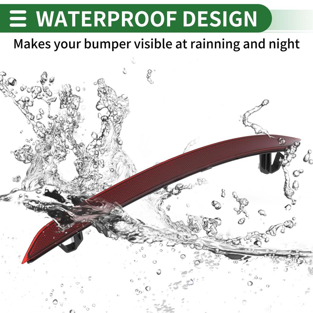 Motoforti Прочные красные пластиковые отражатели бампера Боковые габаритные огни для Volvo XC60 Номера 2018-2021 (Продукт 31656677/32293628)