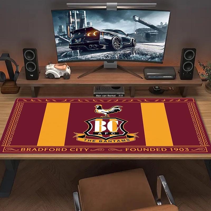 Bradford City AFC Color Mouse Pad Large Gaming Table Cushion Non-slip Laptop Tablet Big Mousepad XXL Mat Mini PC Playmat With Lock edge