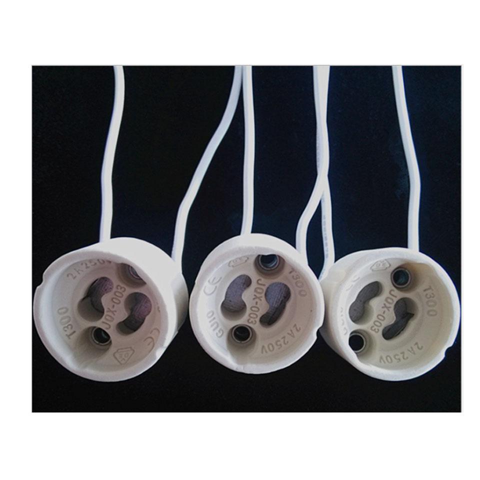 10 шт. GU10 держатель лампы цоколь адаптер проводной разъем керамическая розетка для GU10 светодиодный галогенный светильник