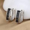 New 925 Sterling Silver AAA Zircon Stud Earrings for Women Fashion Exquisite Student Girlfriend Jewelry Accessories Heart Gift