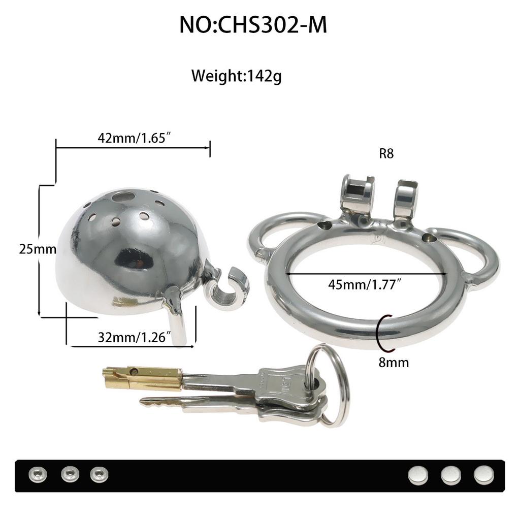 Pot Lid Chastity Cage Male Abstinence Penis Restraint Sissy Urethral Chastity Device Concealed Genitals Adult Toy with Belt 18+