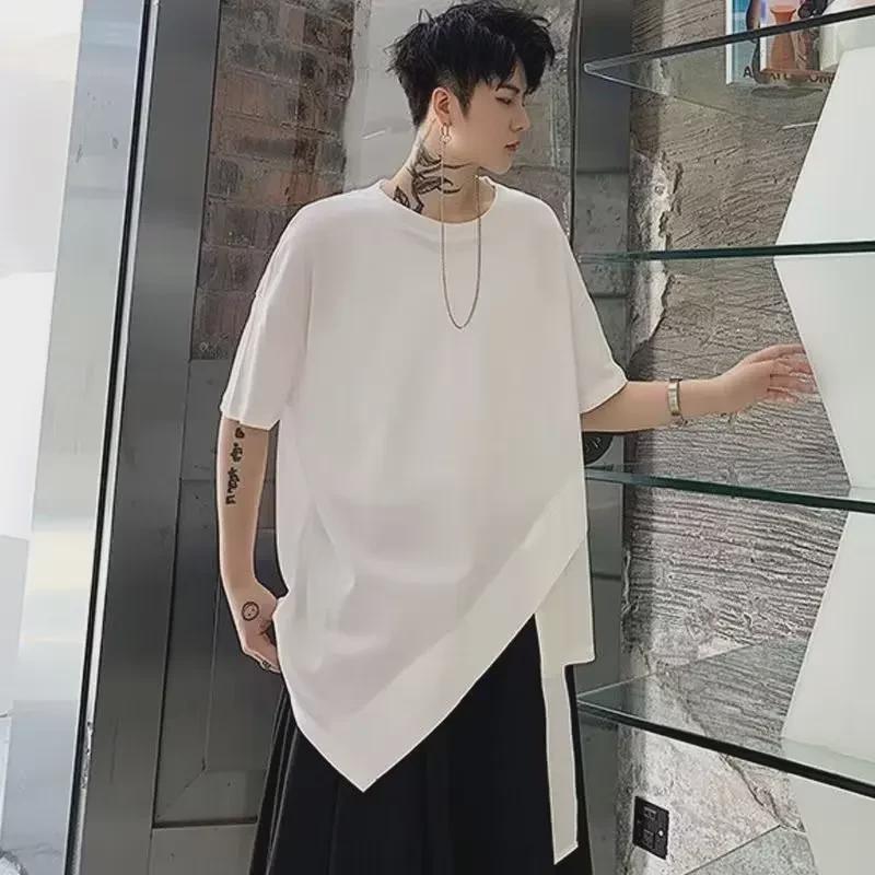 Футболка мужская Yamamoto Yohji Irregular Dark Niche Barber, большой размер, короткий рукав