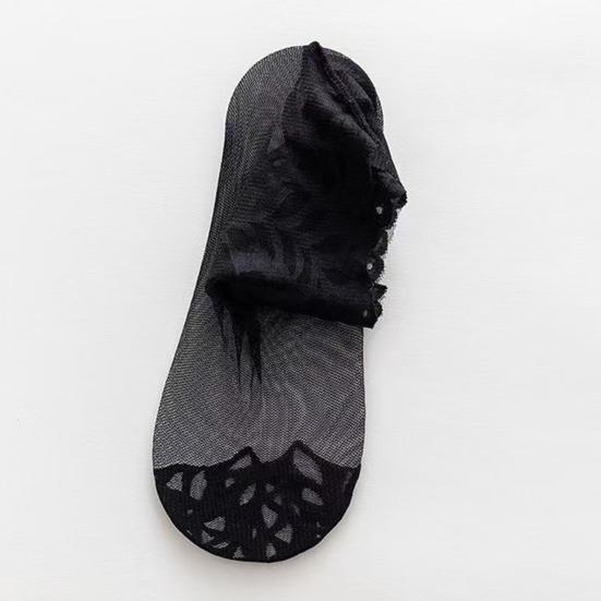 Sheer Nylon Socks for Women Mid-tube Lace Ankle Socks Summer Ultra Thin