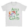 2026 Новый бестселлер Alice in Chains Футболка с принтом тура 1991 года, Унисекс, Хлопок, Свободный, Нейтральный Топ-футболка