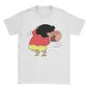 Funny Crayon Shinchan Shiro T Shirt Unisex Round Neck Short Sleeve Clothing Cute Anime Cartoon 100cotton Summer Topstops