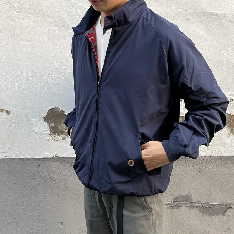 Мужская куртка Harrington в стиле ретро — короткая, широкая, однотонная, воротник-стойка, повседневный осенне-зимний топ