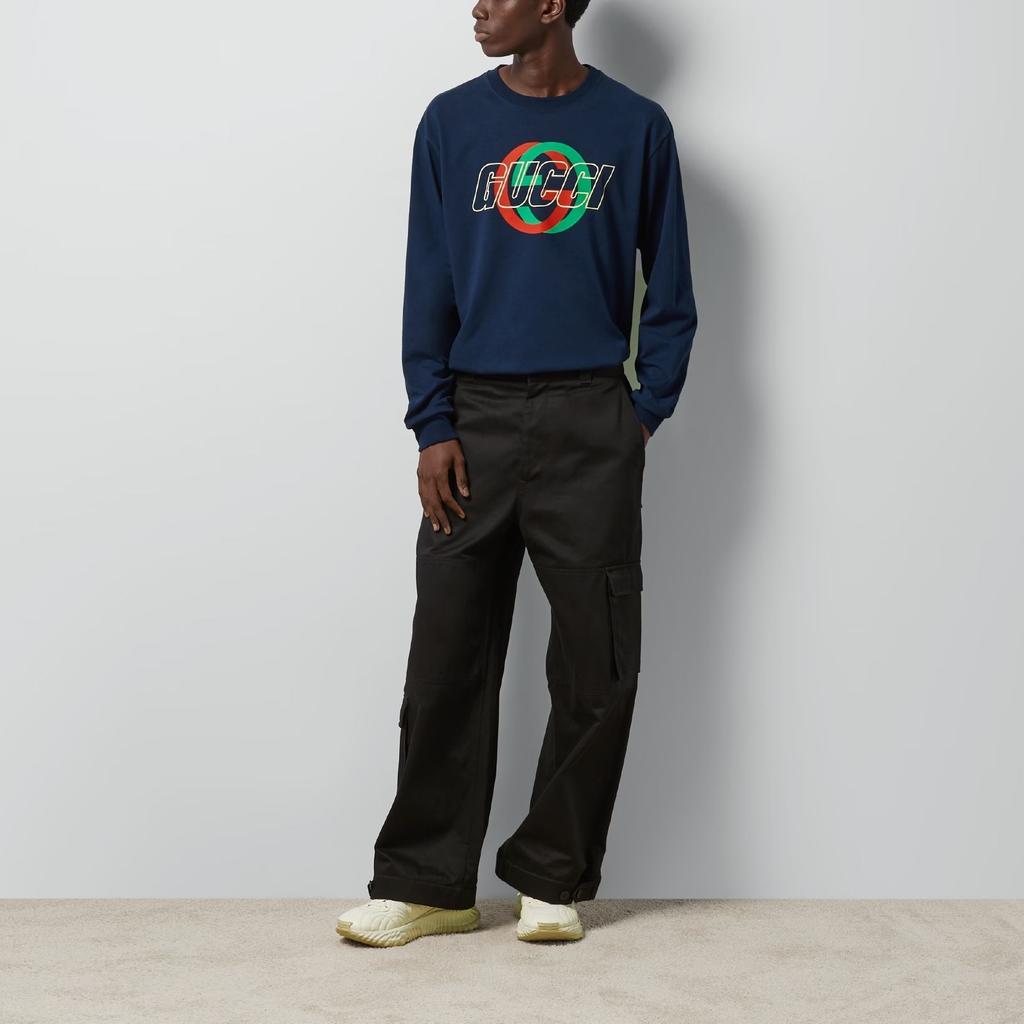 Gucci Футболка с длинным рукавом с принтом логотипа 774304-XJGA4-4622