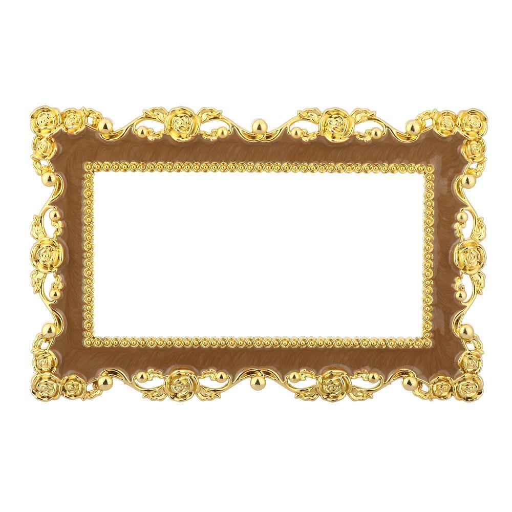 Elegant Resin Gold Silver Wall Sticker Surround Socket Frame Home Decor Light Switch Cover
