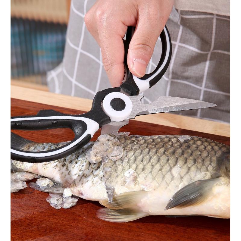 1 шт. сверхпрочные кухонные ножницы из нержавеющей стали многофункциональные ножницы для резки утки, рыбы, курицы, бытовые кухонные приспособления для барбекю