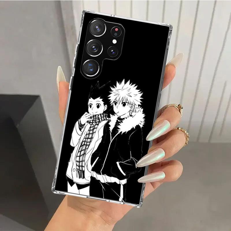 Черно-белый чехол для телефона Hunter HXH для Samsung Galaxy S26 S24 S23 Ultra S25 Edge S22 S21 Plus S20 FE + Мягкая печатная накладка Funda Gal