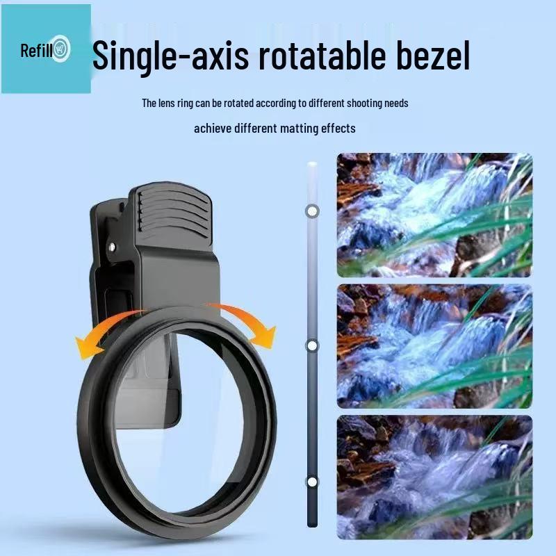 52mm CPL Polarizing Lens Filter with Clip - HD Mobile Photography Reflection Eliminator