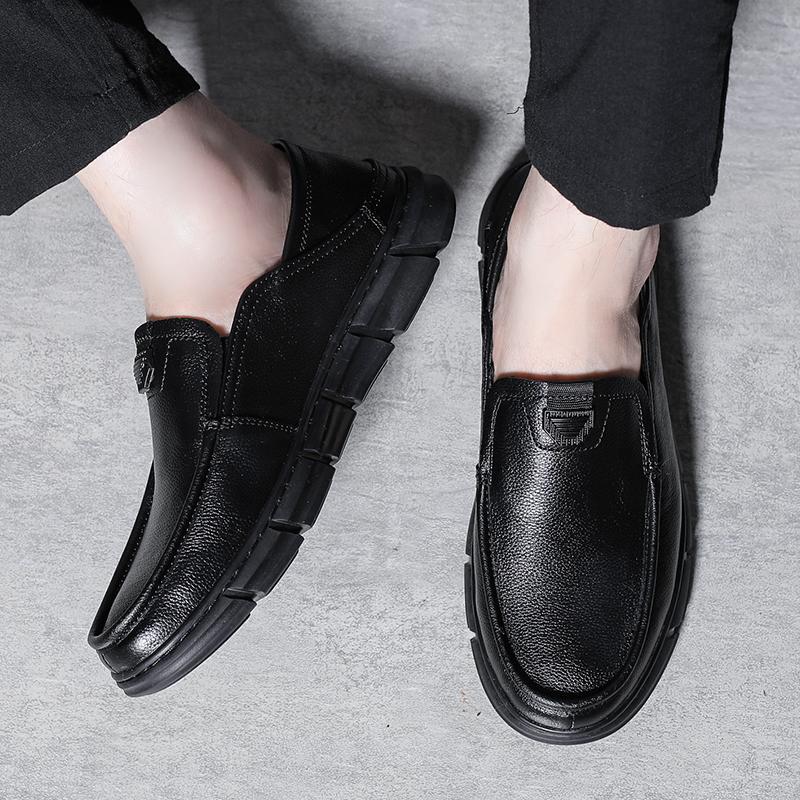Высококачественная мужская обувь из натуральной кожи на толстой подошве, деловая повседневная обувь для офиса, для собеседования, рабочая обувь