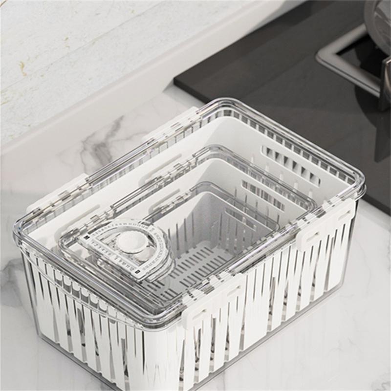 Refrigerator Storage Box Transparent Fridge Organizer Food Storage Containers Vegetable Fruit Baskets Kitchen Organizer Tools