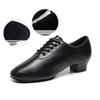 Мужские туфли для латиноамериканских танцев, черные туфли на низком каблуке для бальных танцев, танго, сальсы, румбы, современные джазовые туфли