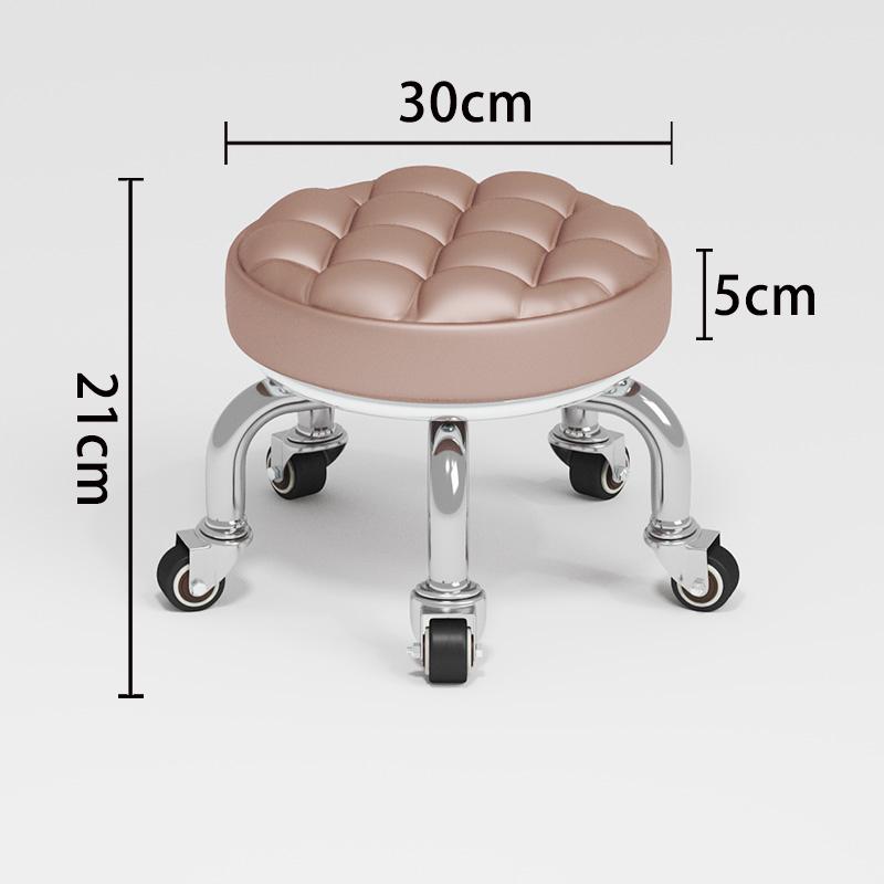 Бесшумный бытовой низкий табурет на колесах - Многоцелевой для переобувания, передвижения ребенка и уборки пола