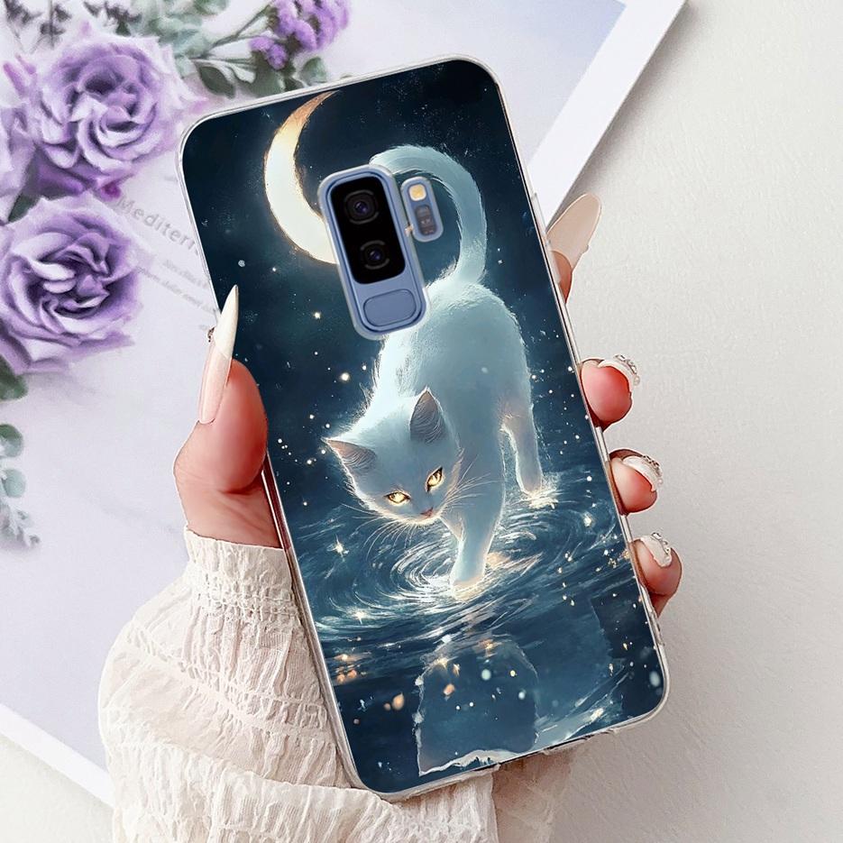 Чехол для Samsung Galaxy S9 SM-G960F Милый Кот Расписной Чехол Мягкий Тонкий Чехол для Телефона Для Samsung S9 Plus S 9 Galaxy S9+ SM-G965F Сумки