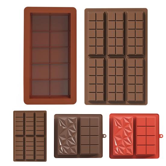 Silicone Chocolate Bars Mold Easy Release Wax Melting Mold for Sugar