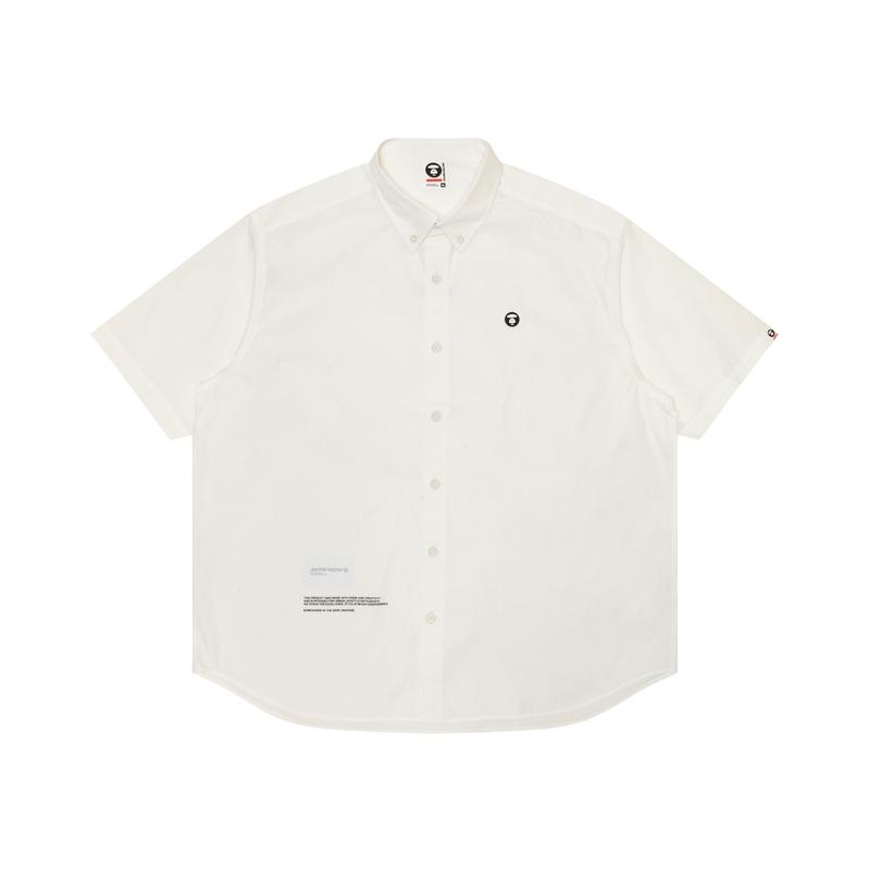 Aape logo-appliqué cotton shirt AAPSRM8475XXM