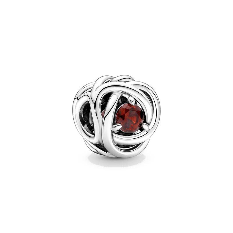 New 925 Silver Twelve Month Birthday Stone Pendant DIY Beads for European Bracelet Jewelry