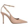 Zara Elegant Patent Leather Effect Open-Back Stiletto Heels 10.5cm Women Heels Beige 2233510