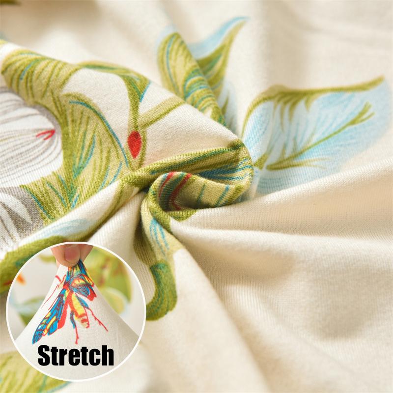 Printed Elastic Recliner Sofa Cover Soft Stretch Single Sofa Covers For Living Room Pets Kid Split Functional Lounger Chair Case