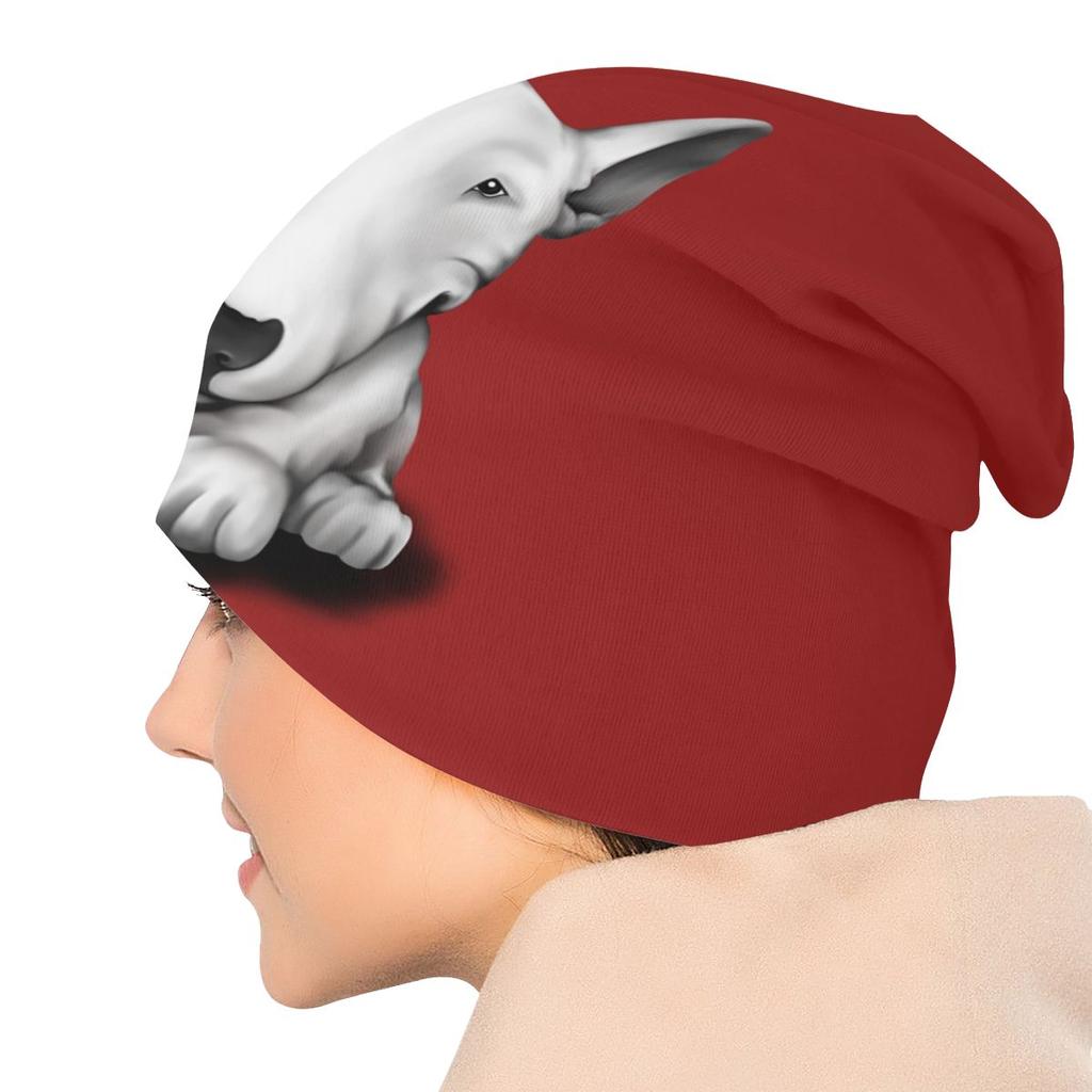 Английский бультерьер Skullies шапочки женские унисекс зимние теплые объемные шапочки шапка животное домашнее животное щенок вязаная шапка для лыж