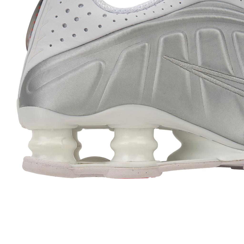Nike Shox R4 White Metallic женские кроссовки Metallic-Silver Max-Orange AR3565-101