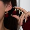 Серьги-гвоздики с флоком, U-образные, круглые, атмосферные, простые, для женщин, подчеркивающие индивидуальность и темперамент