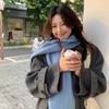 Tassel Wool Scarf Plush Long Shawl Retro Winter Cashmere Scarves  Student