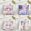 Anime Kafuu Chino Pillow Case Fashion Square Pillowcase Bedroom Sofa Room Ins Decoration Leisure