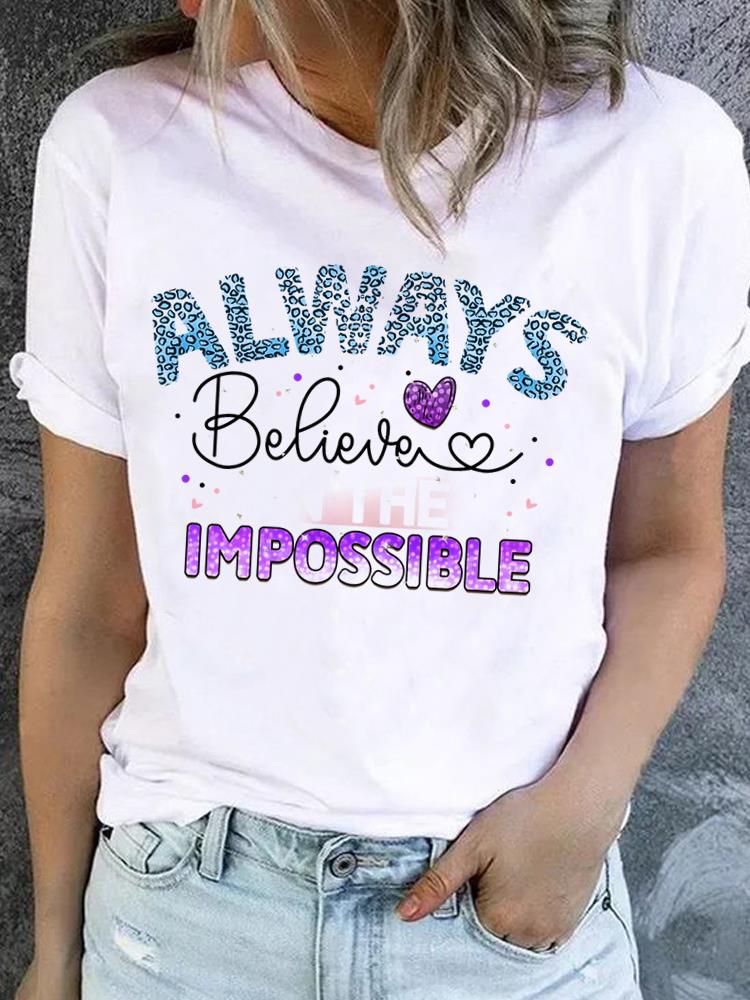 (Азиатский размер) тренд любовь тренд милый Женская мода С принтом Повседневная футболка Футболка Топ Леди Женский Графический Футболки с коротким рукавом Одежда