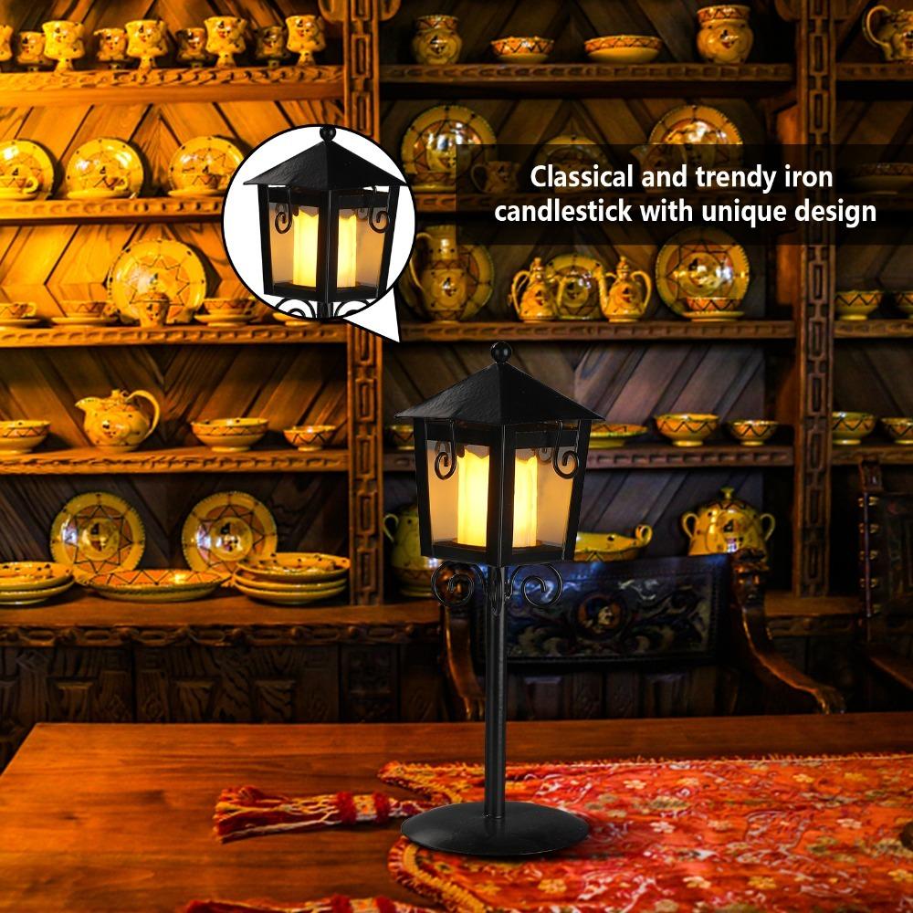 Hollow-Out Design Decorative Candlestick Holder Black Creative Candle Cup Dining Room Decor