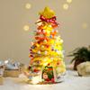DIY Pipe Cleaners Christmas Tree Kit with String Light Twistable Plush Stick Xmas Tree Winter Bendable Fuzzy Stem Craft Kit for Holiday Home