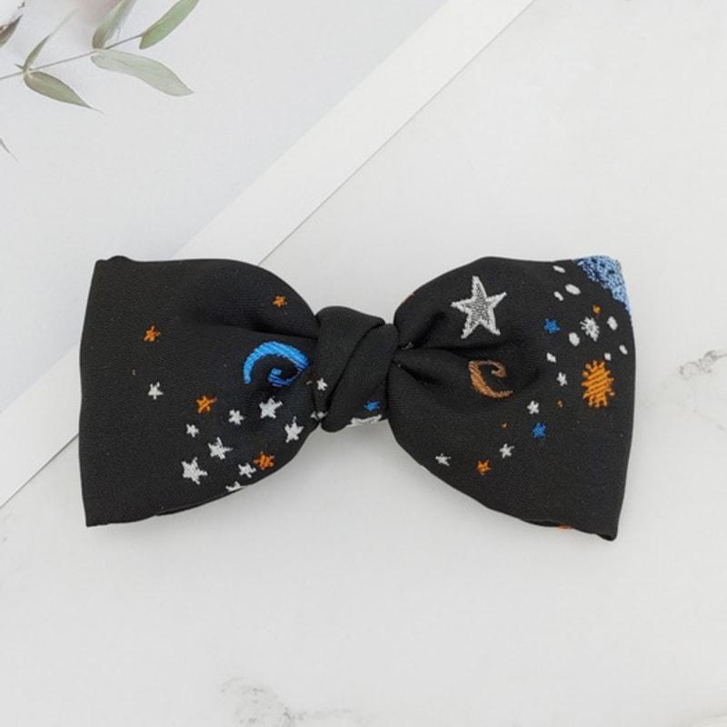 MAIA Milky Way Star Jacquard Hair Ribbon Pin - Blue