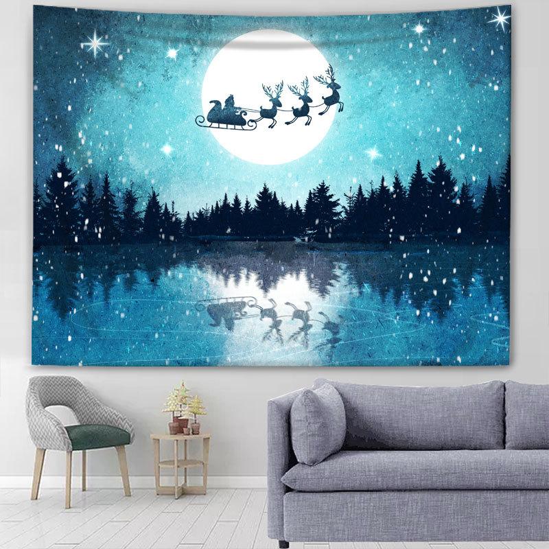Рождественский фон, ткань, подвесная ткань, прикроватный гобелен для девочек, настенная ткань для общежития, подвесная картина