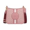 New Dempsey Fabric Cow Leather Patchwork Shoulder Bag Crossbody Bag Large Size Women's Pink CA195-IMP1X